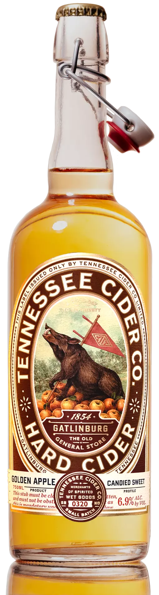 bottle of Tennessee Cider Co hard cider